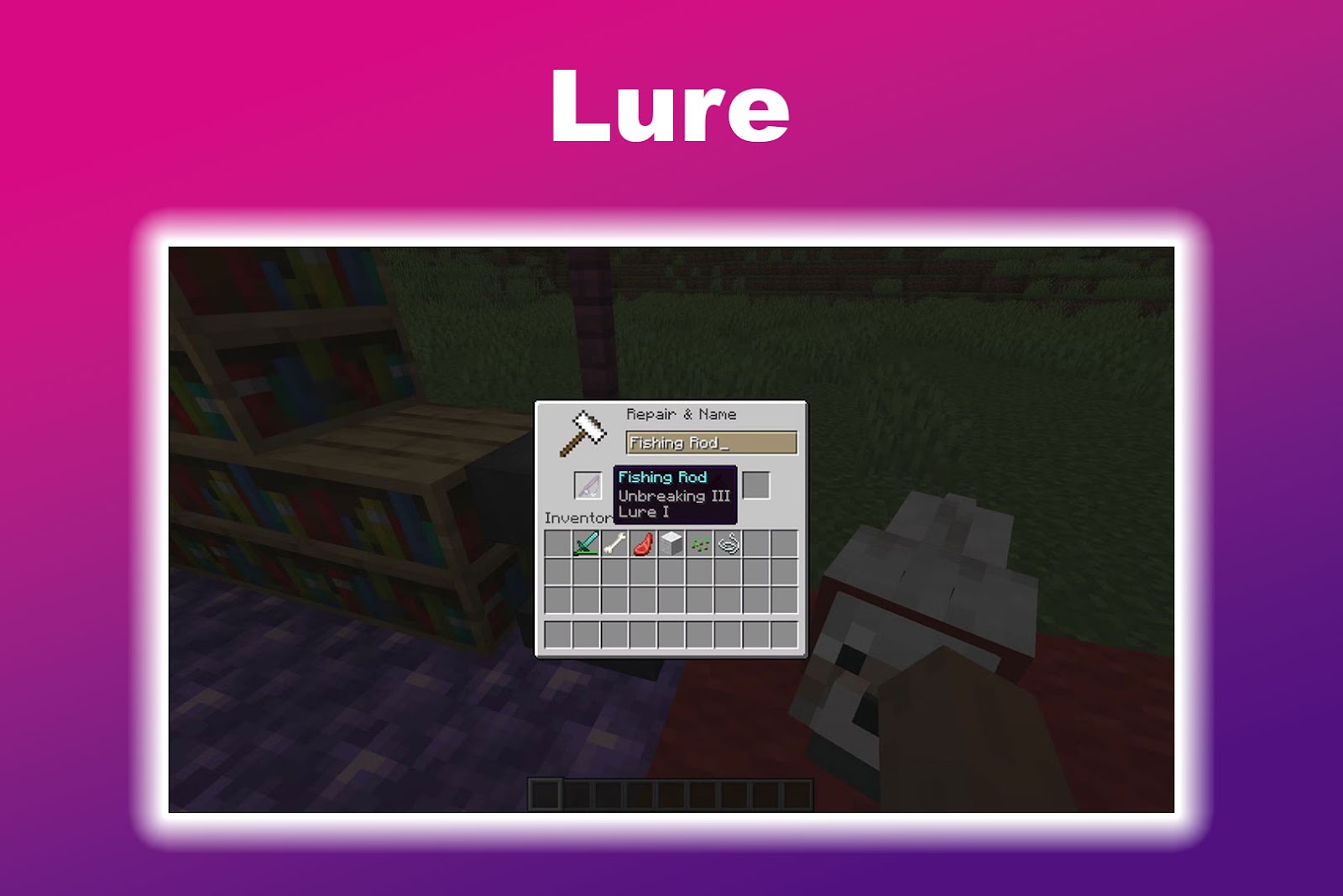 Lure Best Enchantment For Fishing Rod Minecraft