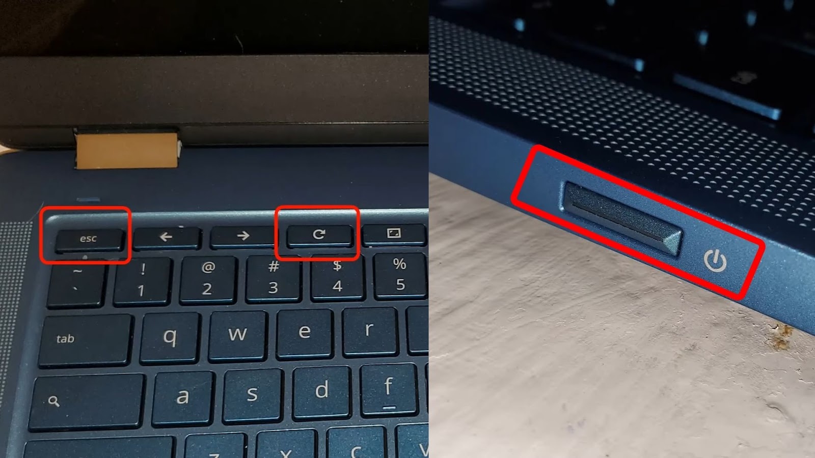 Press Esc And Refresh Keys Reset School Chromebook