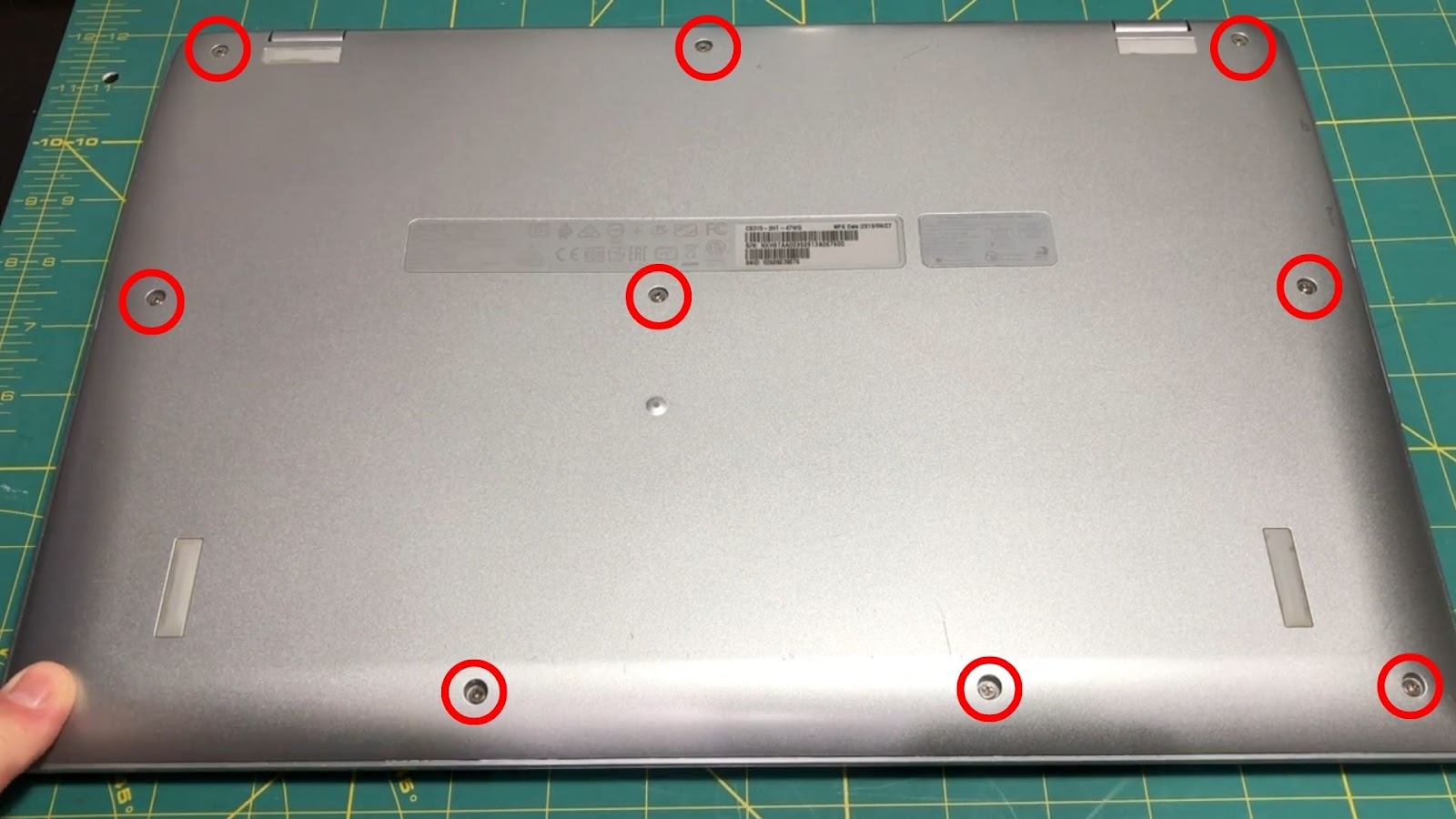Remove the Screws From the Chromebook’s Back Cover