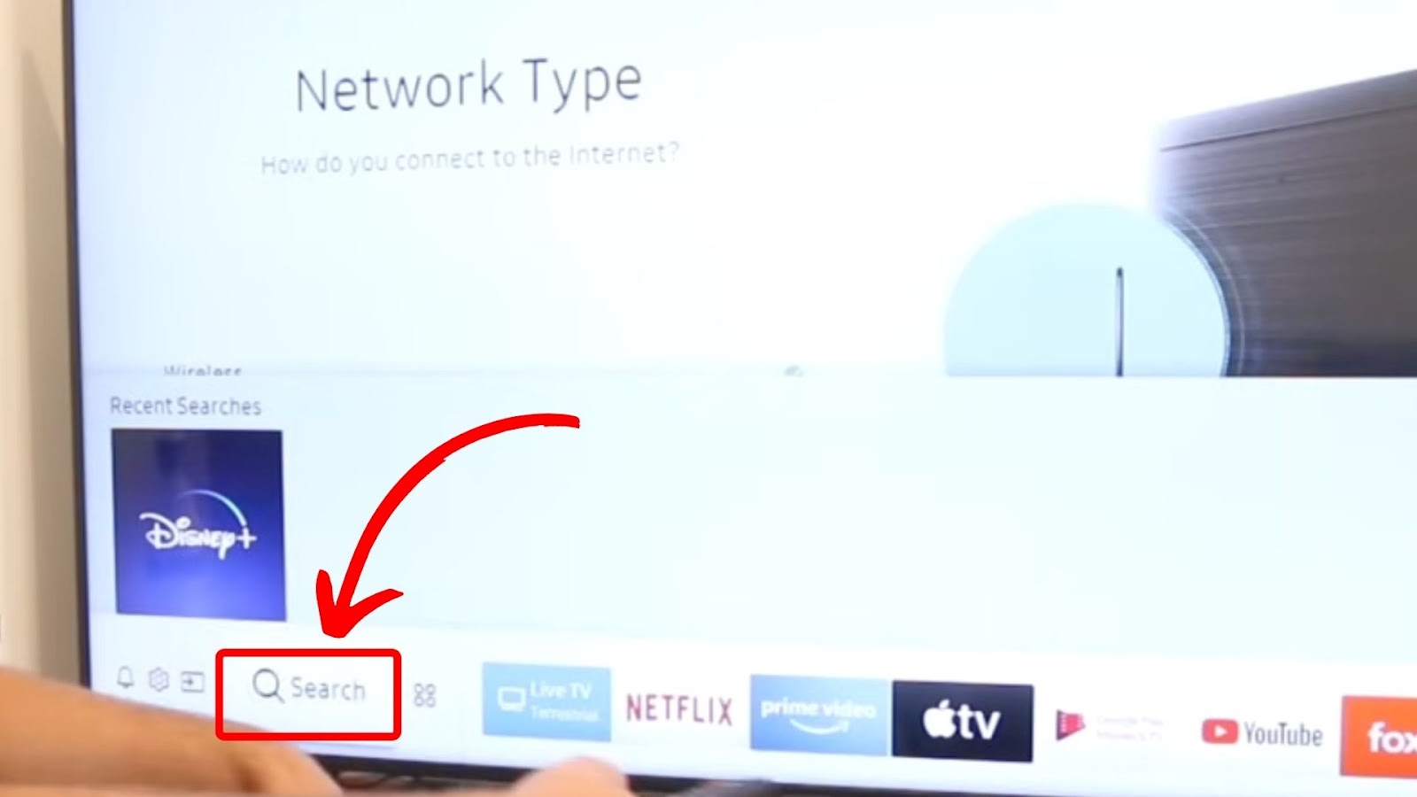 Select Search Button Get Disney Plus Samsung TV