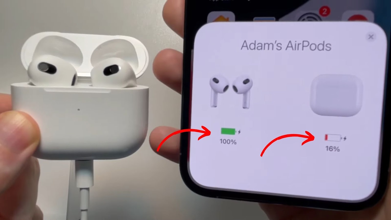 Check AirPods Battery Percentage