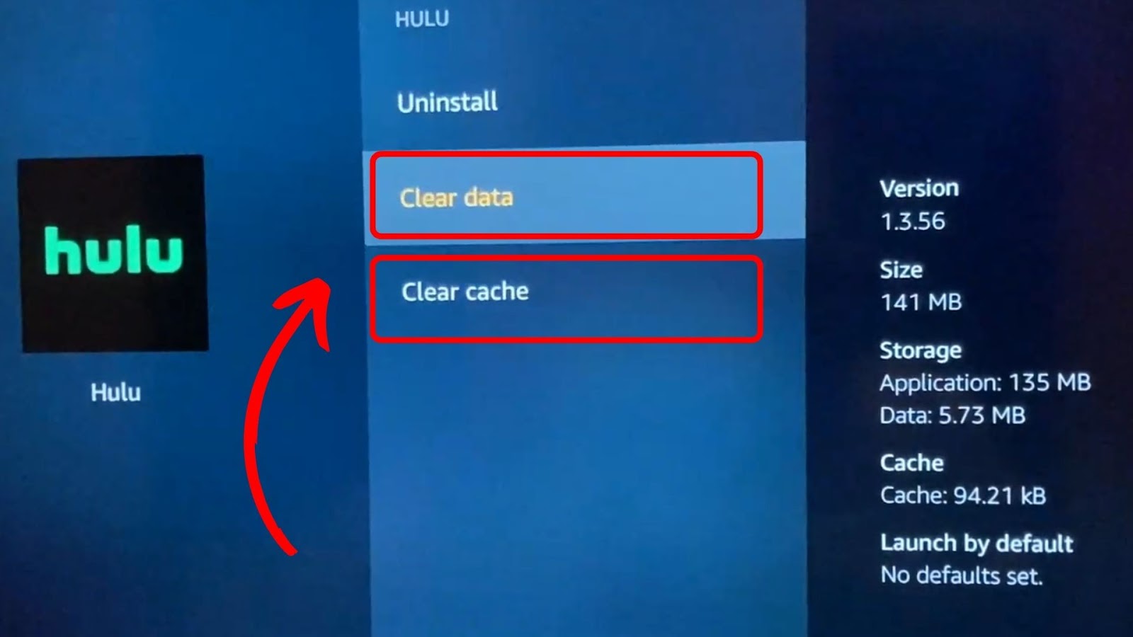 Clear Cache on Hulu App on Firestick