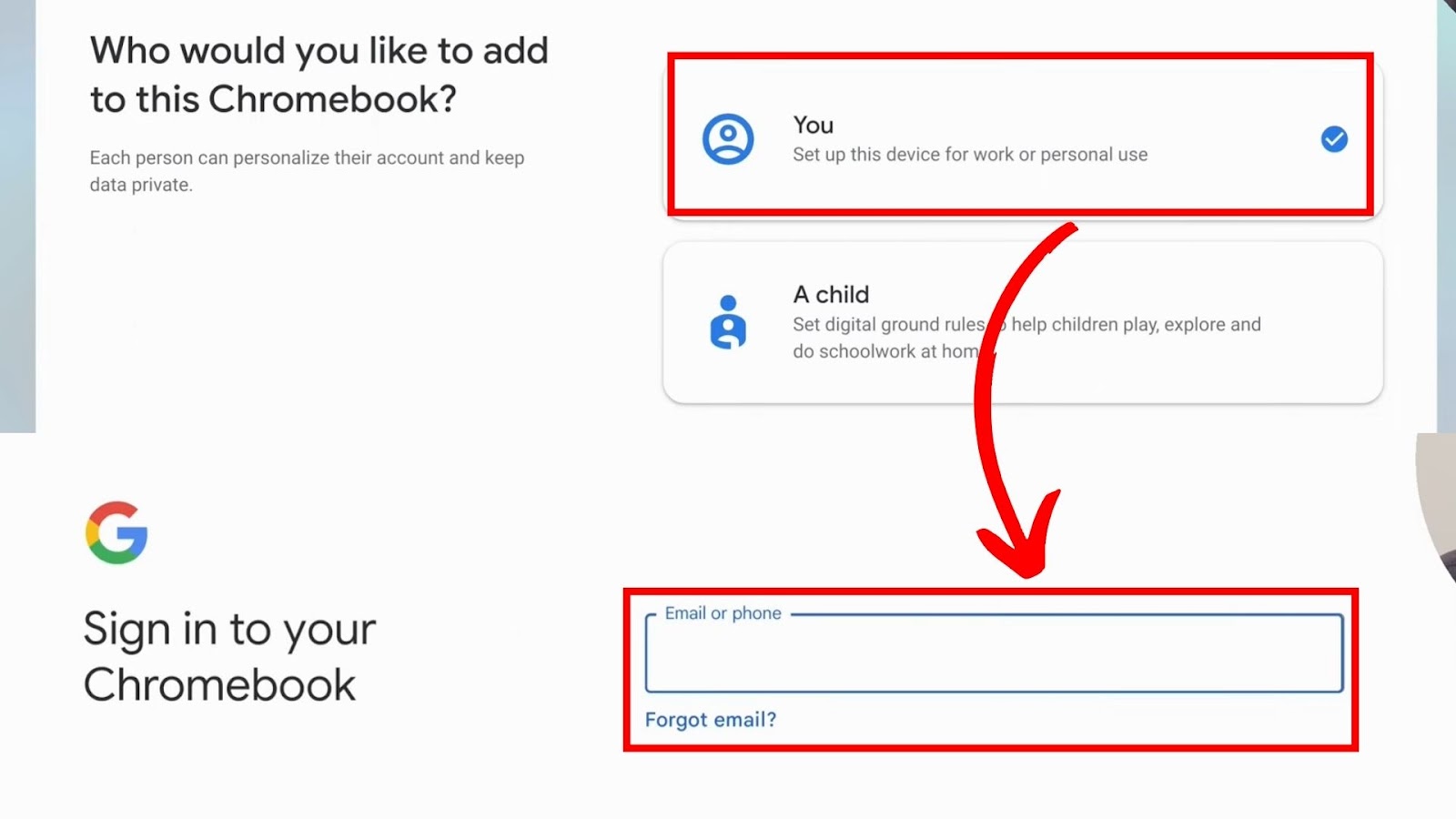 How to Set Up an Account on Chromebook