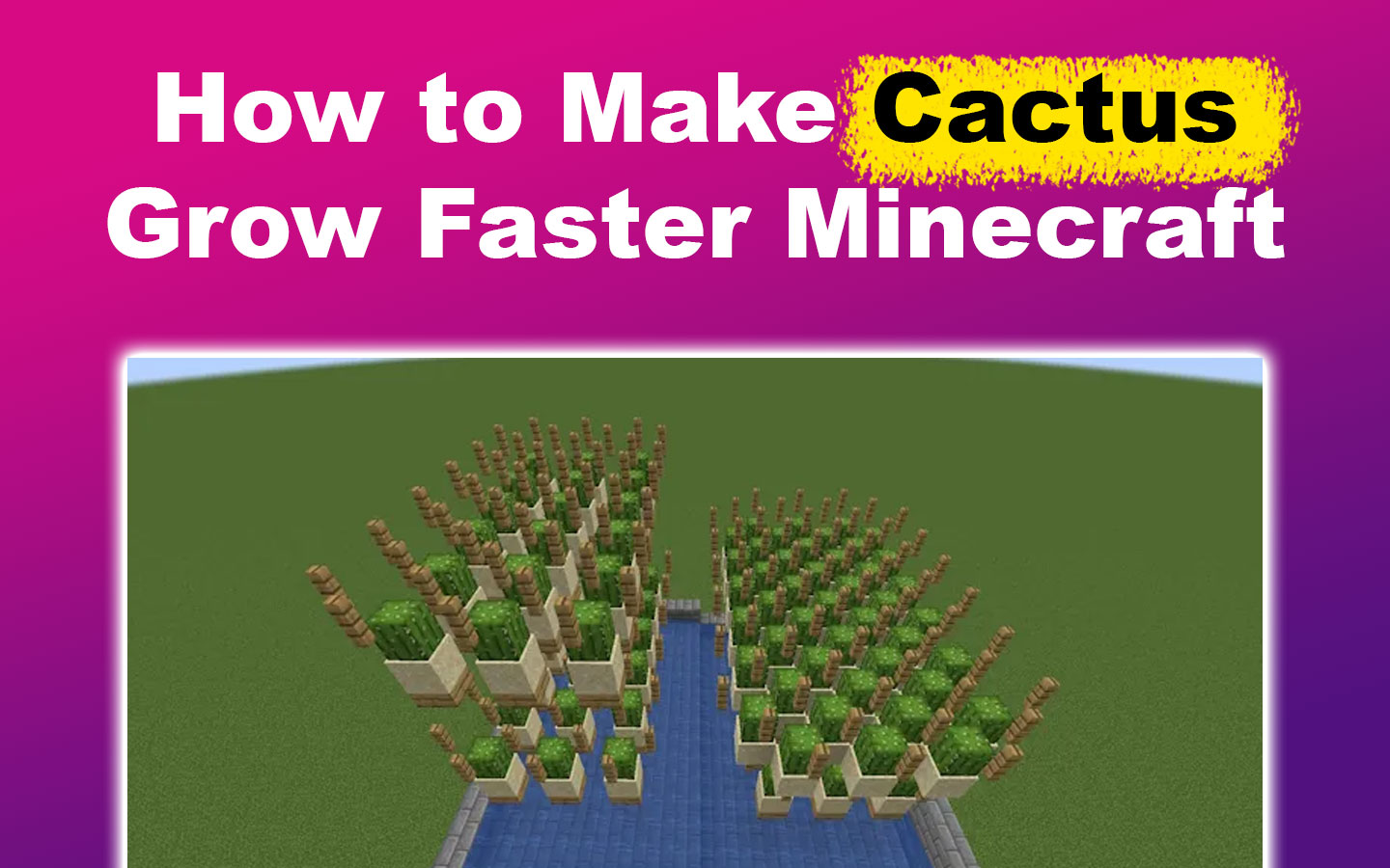 Make a Cactus Grow Faster in Minecraft [Just Do This!]