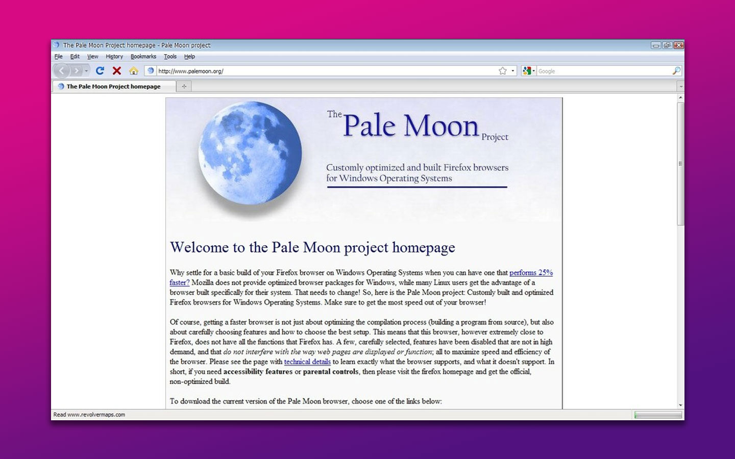 Pale Moon Browser That Uses Least RAM