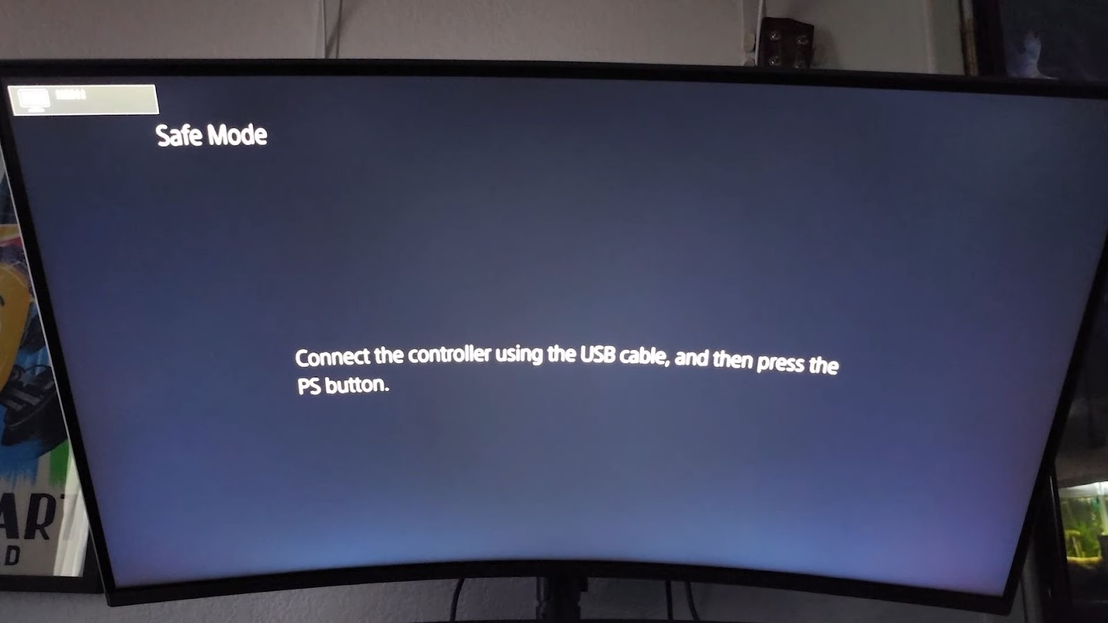 PS5 Safe Mode Screen Display
