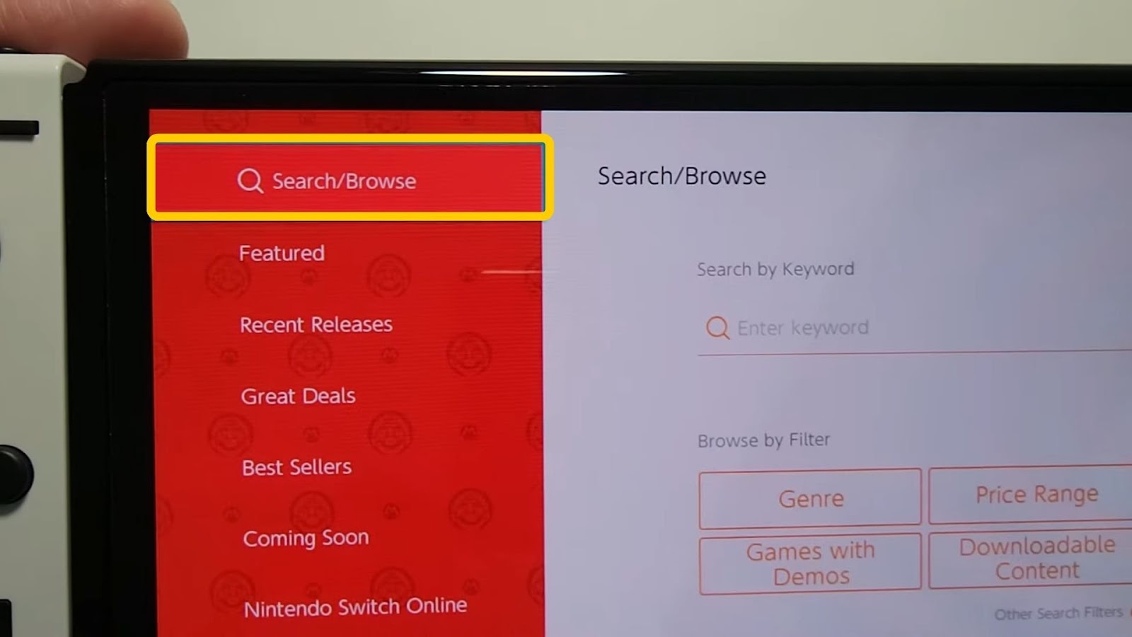 Search for a Game on Nintendo Switch eShop