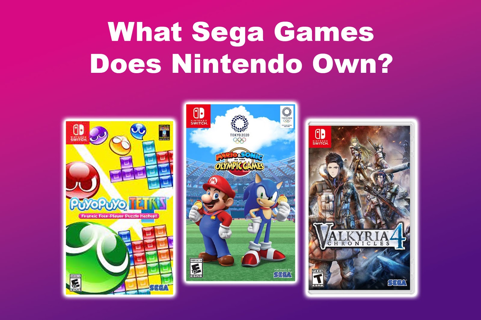 What Sega Games Does Nintendo Own