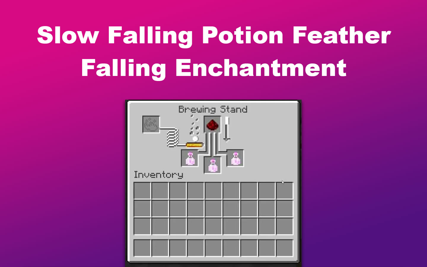 Slow Falling Potion Feather Falling Enchantment