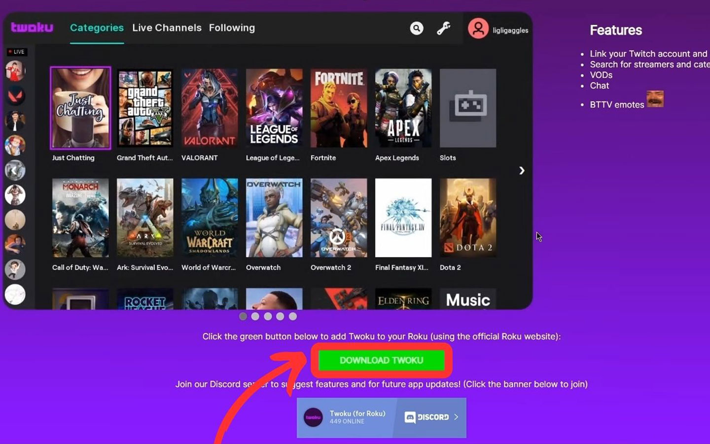 How to Get Twitch on Roku Download Twoku