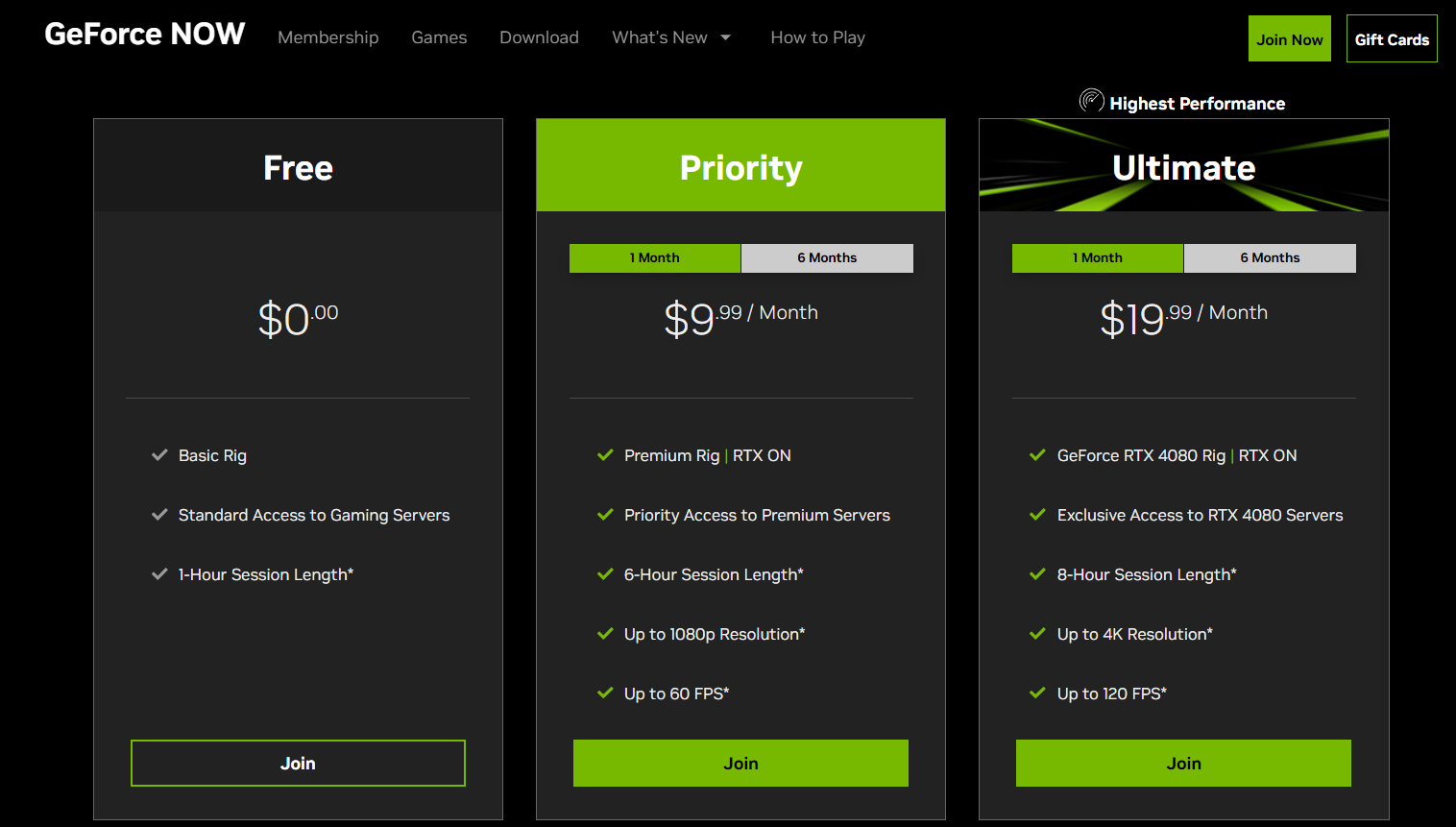 Select Plan GeForce Now on Mac