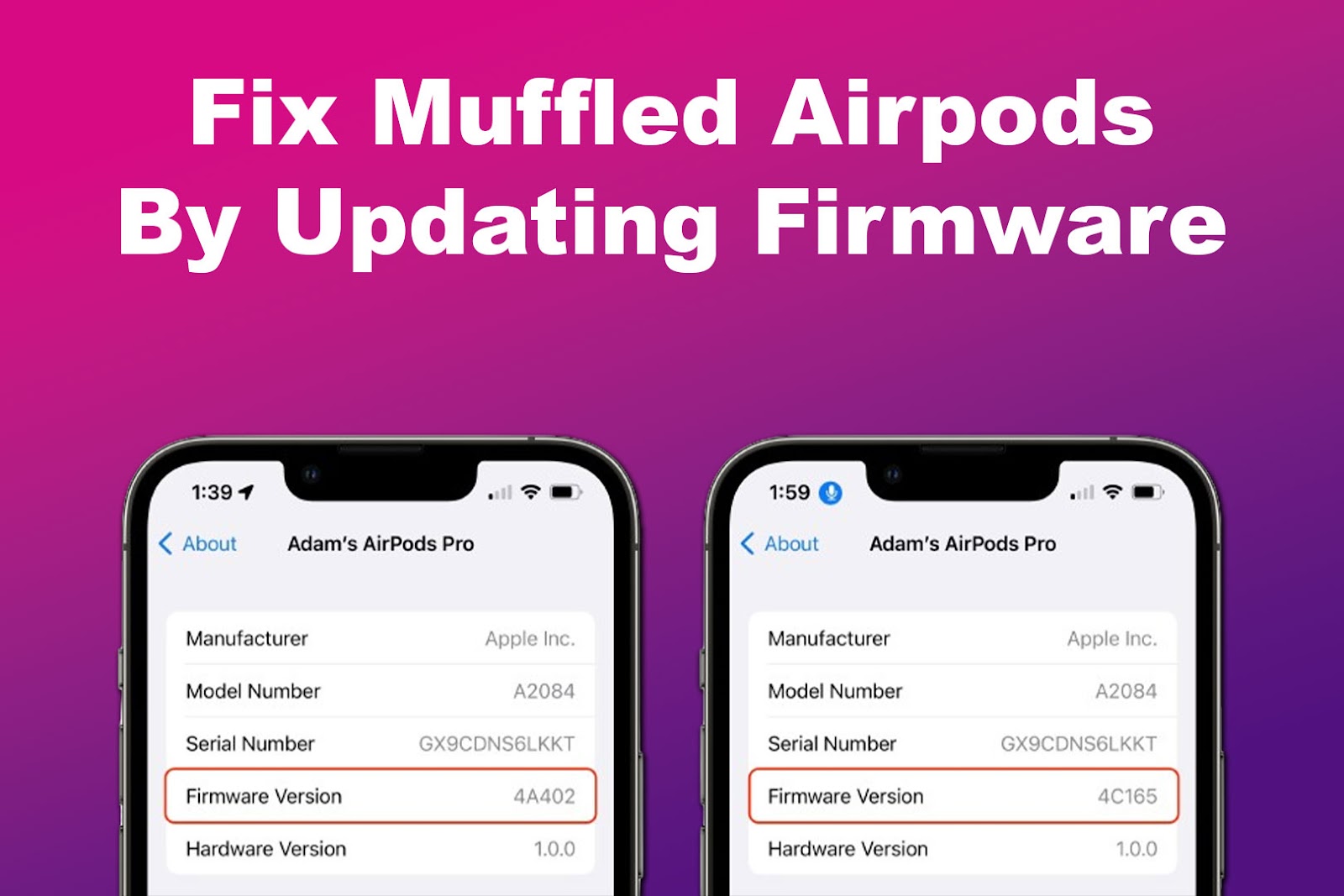Upgrade Firmware Fix Muffled AirPods