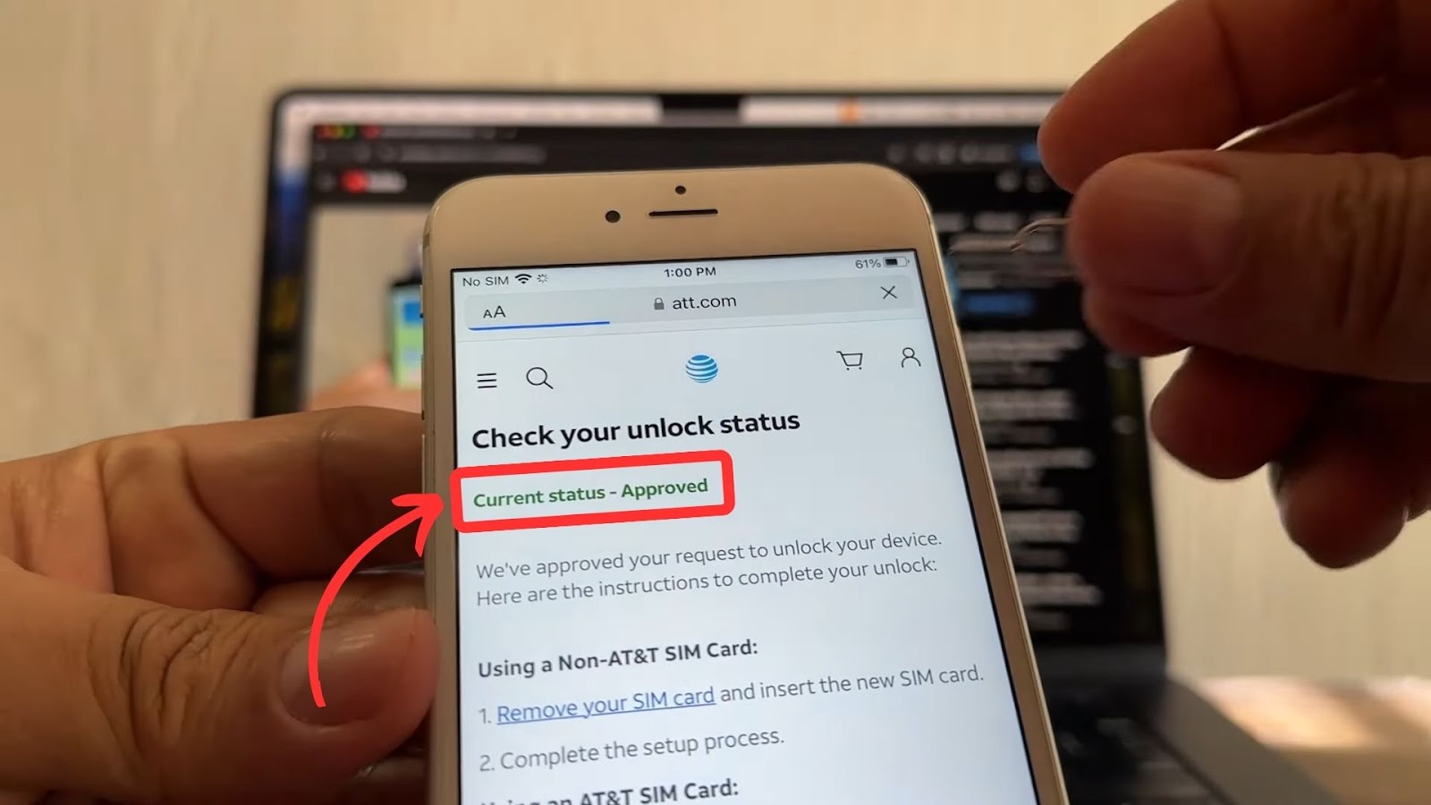 Confirm and Check the Status of the Request for iPhone Unlock