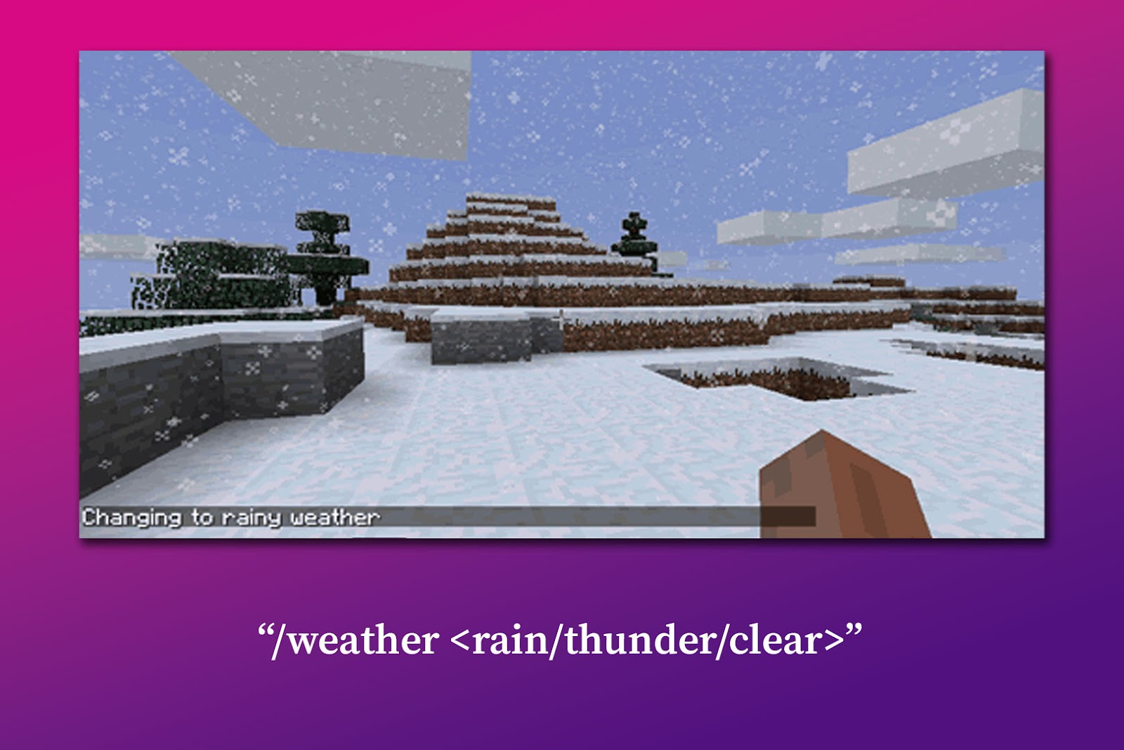 Fun Commands for Minecraft Change the Weather