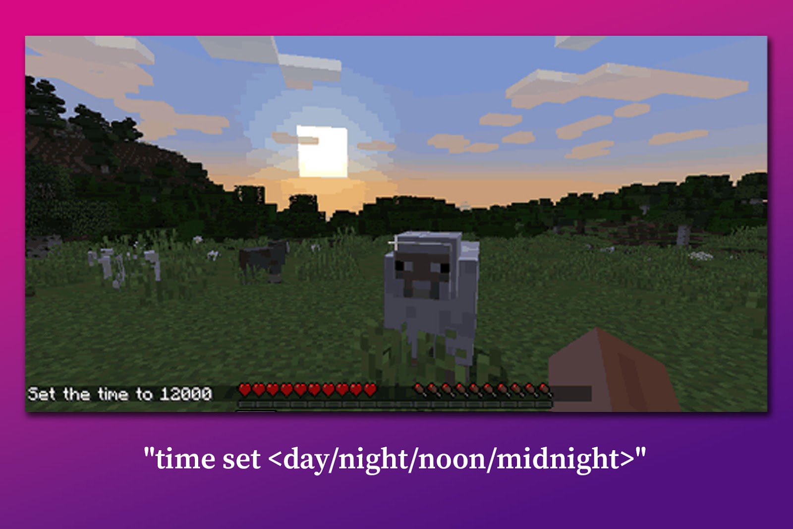 Fun Commands for Minecraft Set the Time