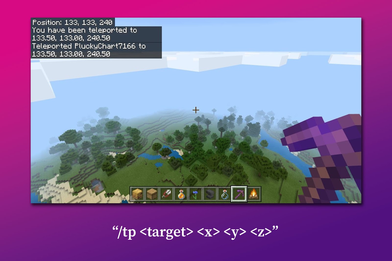 Fun Commands for Minecraft Teleport to Places