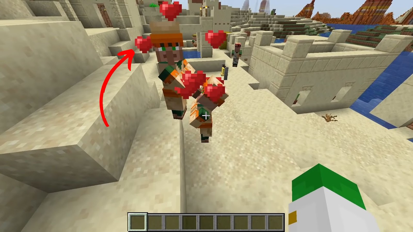 Minecraft Villager Breeding with Hearts