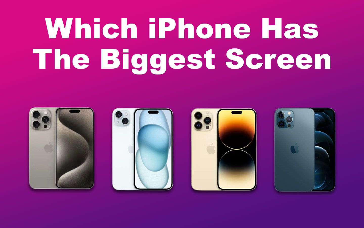 Which iPhone Has The Biggest Screen
