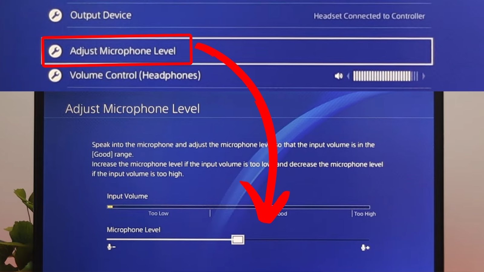 Adjusting PS4 Microphone Sound Levels