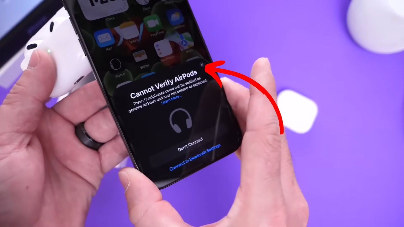 Cannot Verify AirPods Notification