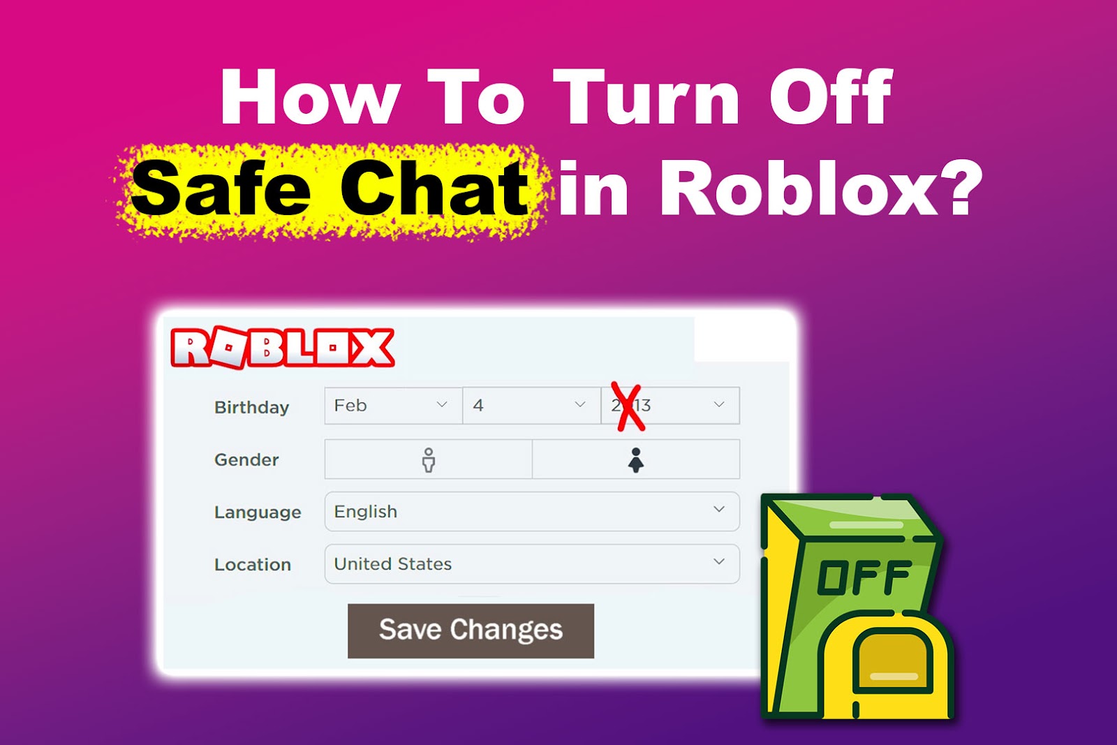 How to Turn Off Safe Chat in Roblox