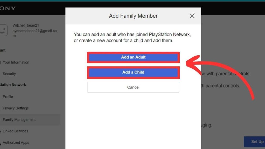 Add Adult or Child - Check Hours Played on PS4