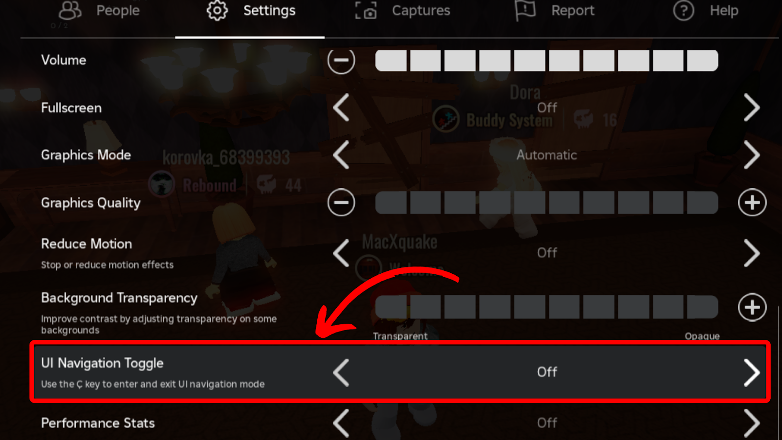 Disable UI Navigation Roblox