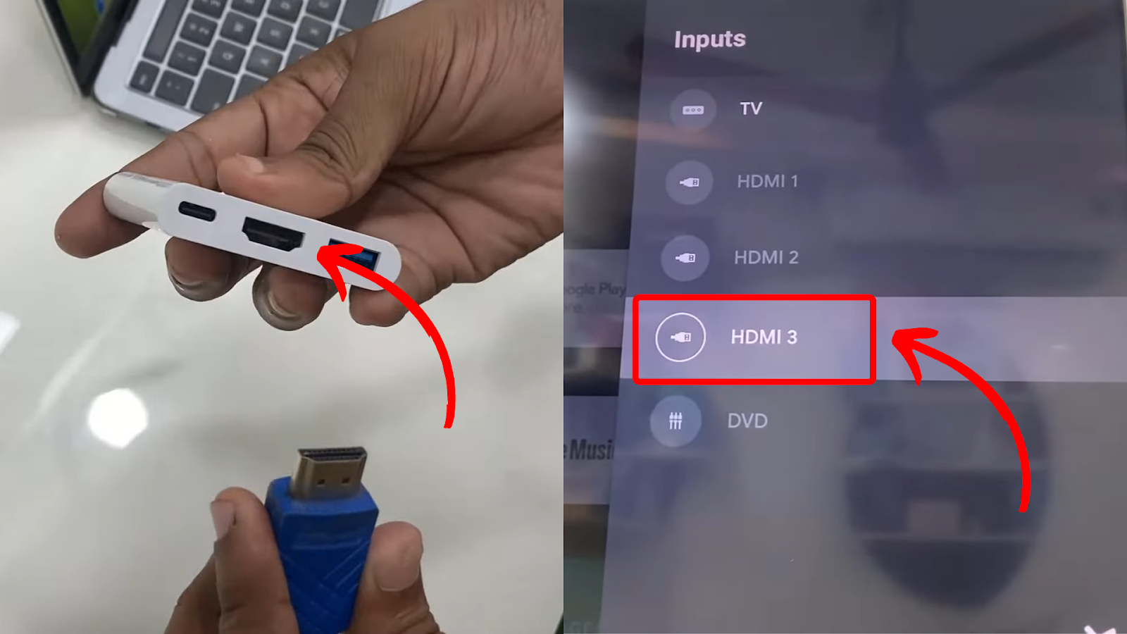 Connect Mac to TV with HDMI adaptor