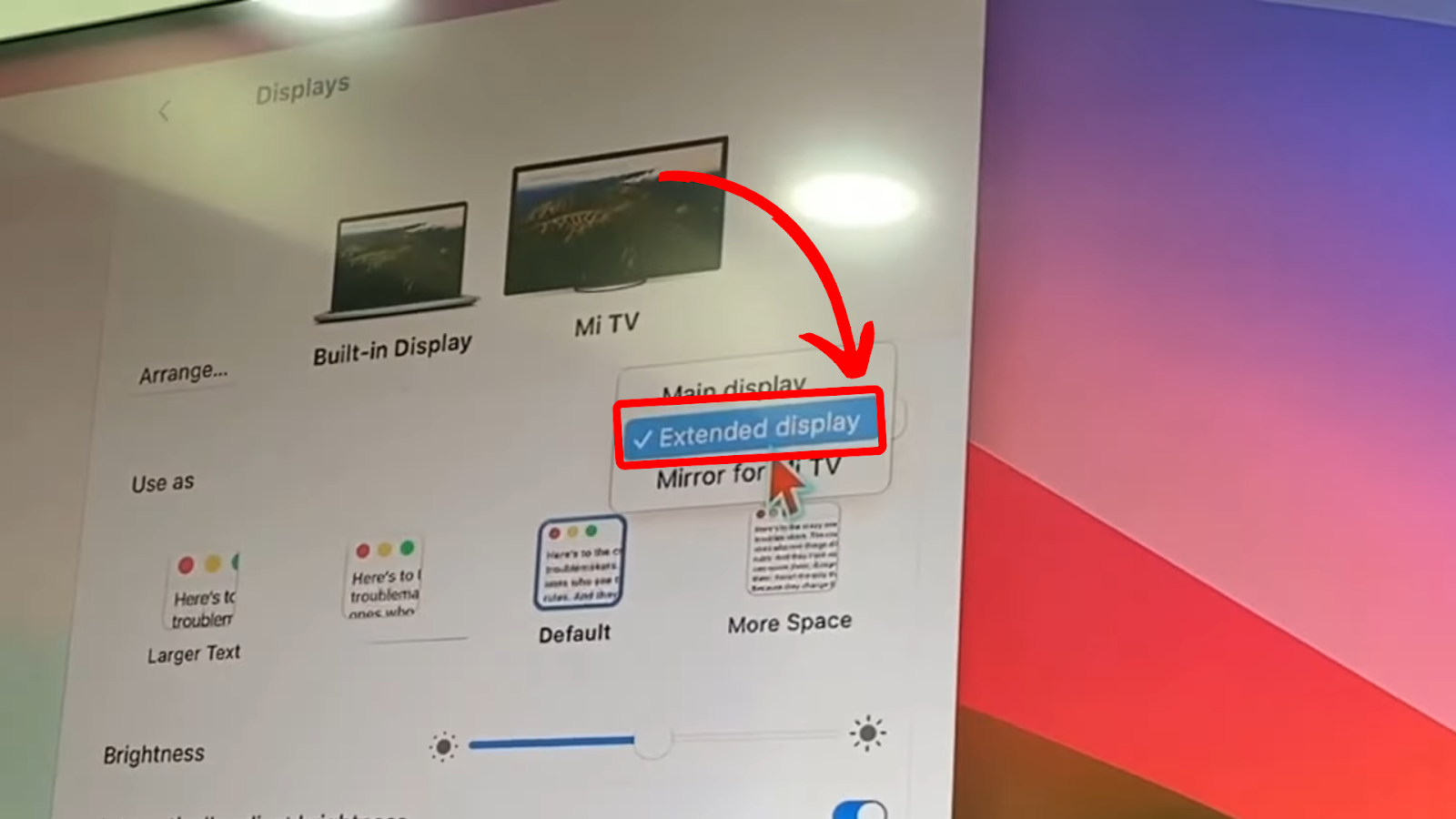 Display Options on Mac