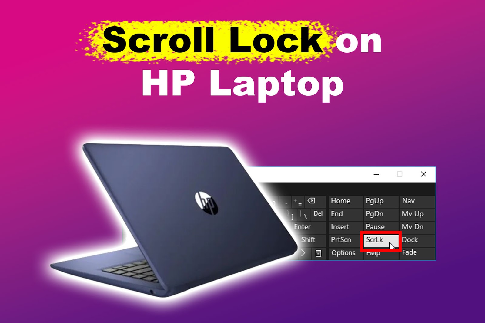 Scroll Lock Button of HP Laptop