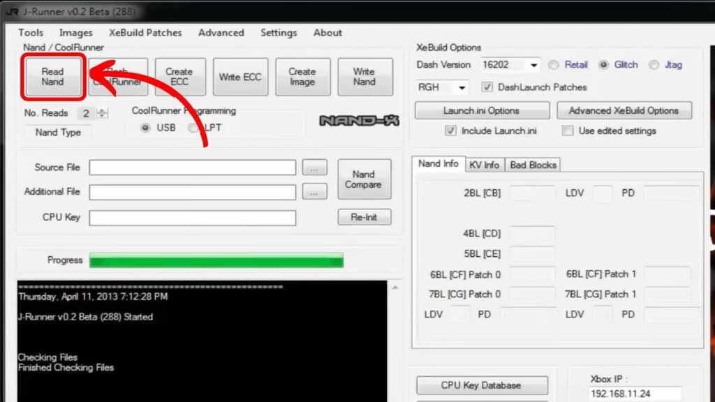 Read NAND Memory JTAG Xbox