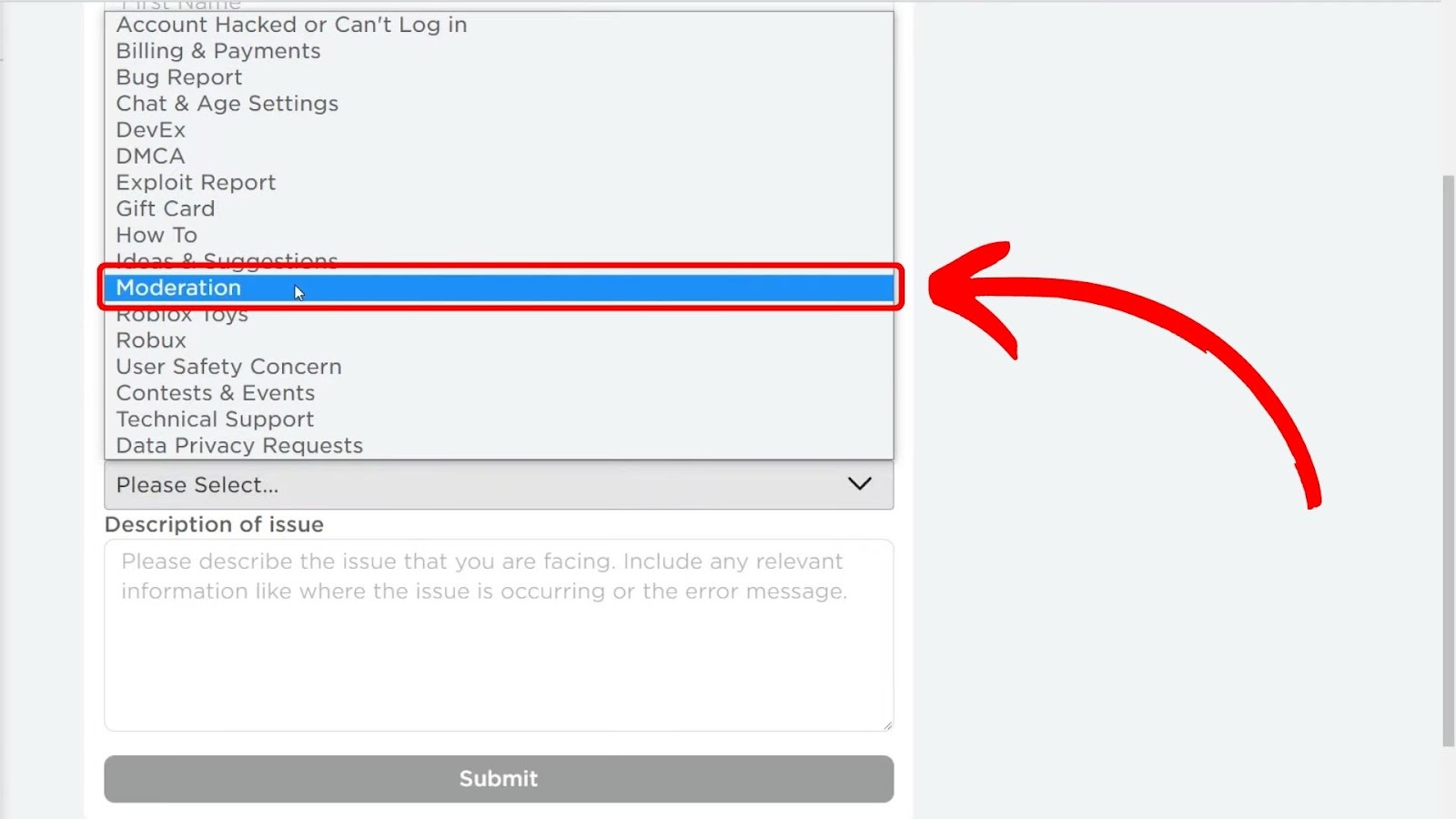Roblox IP Ban Type of Help - Choose Moderation