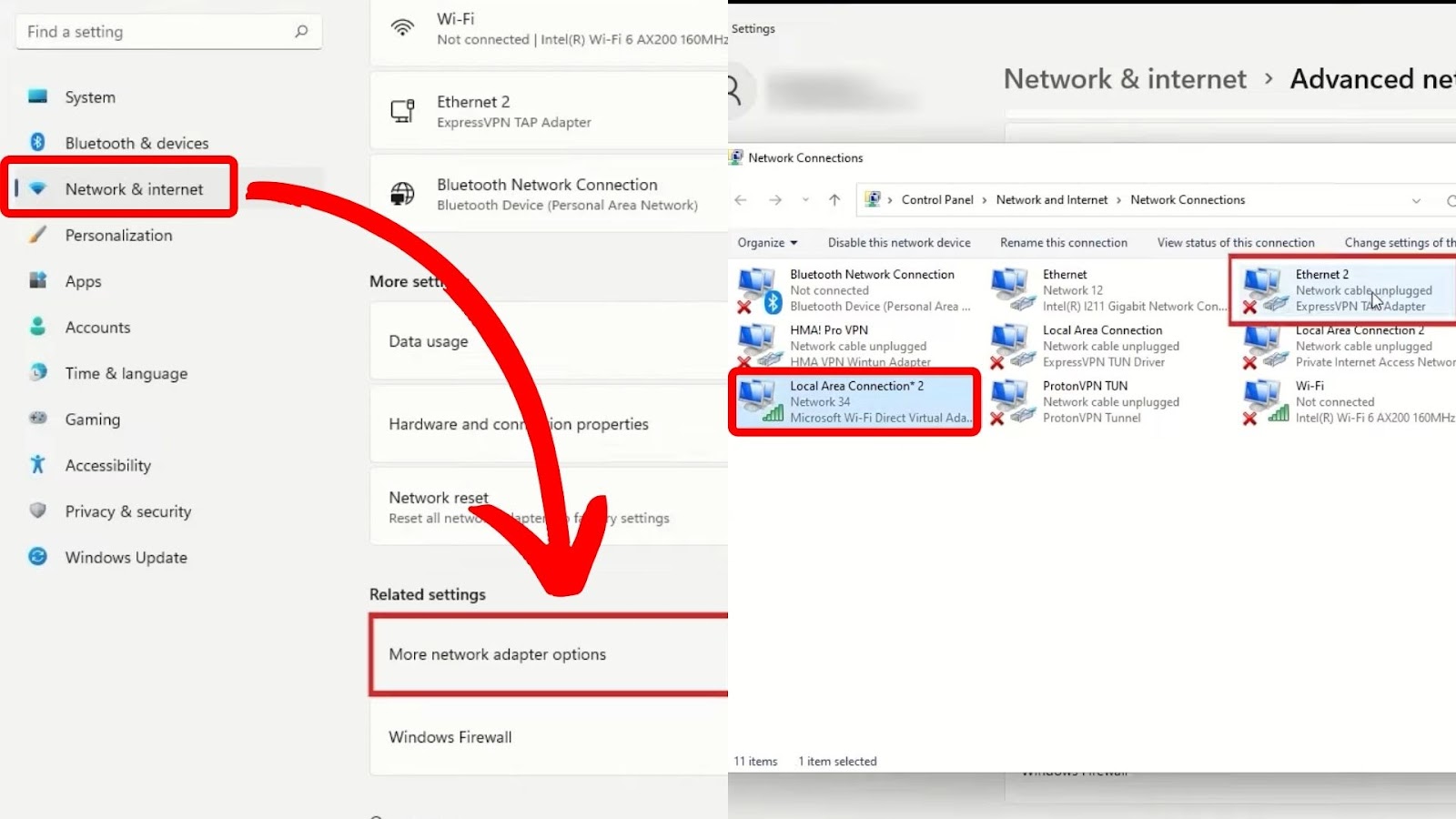 Samsung TV VPN Hotspot - More Network Adapter Options