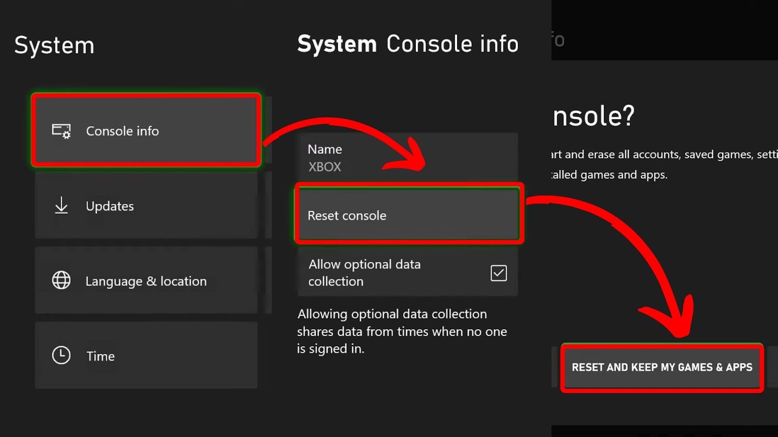 Resetting Xbox Console to Download Faster