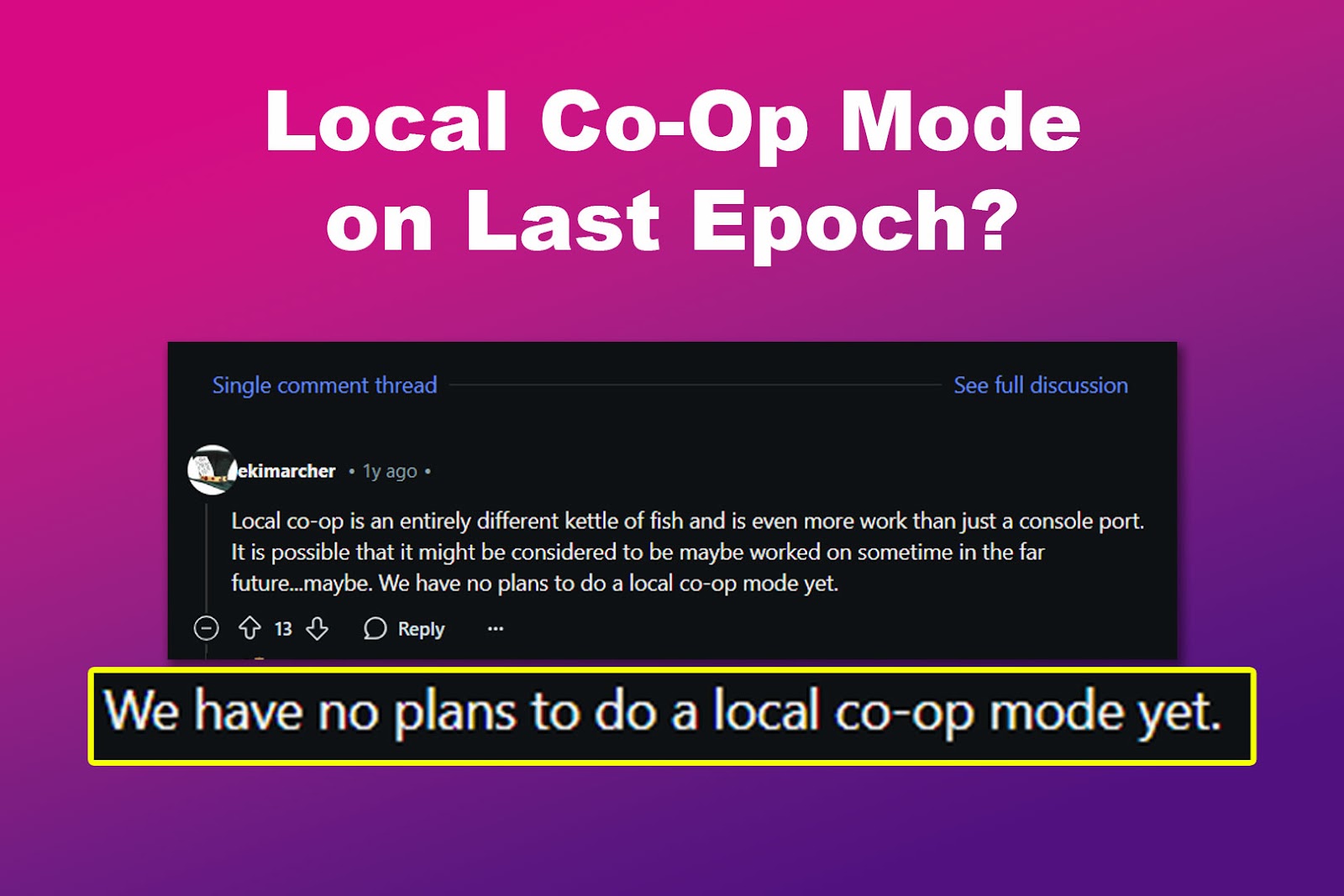 Last Epoch Local Co-Op Mode