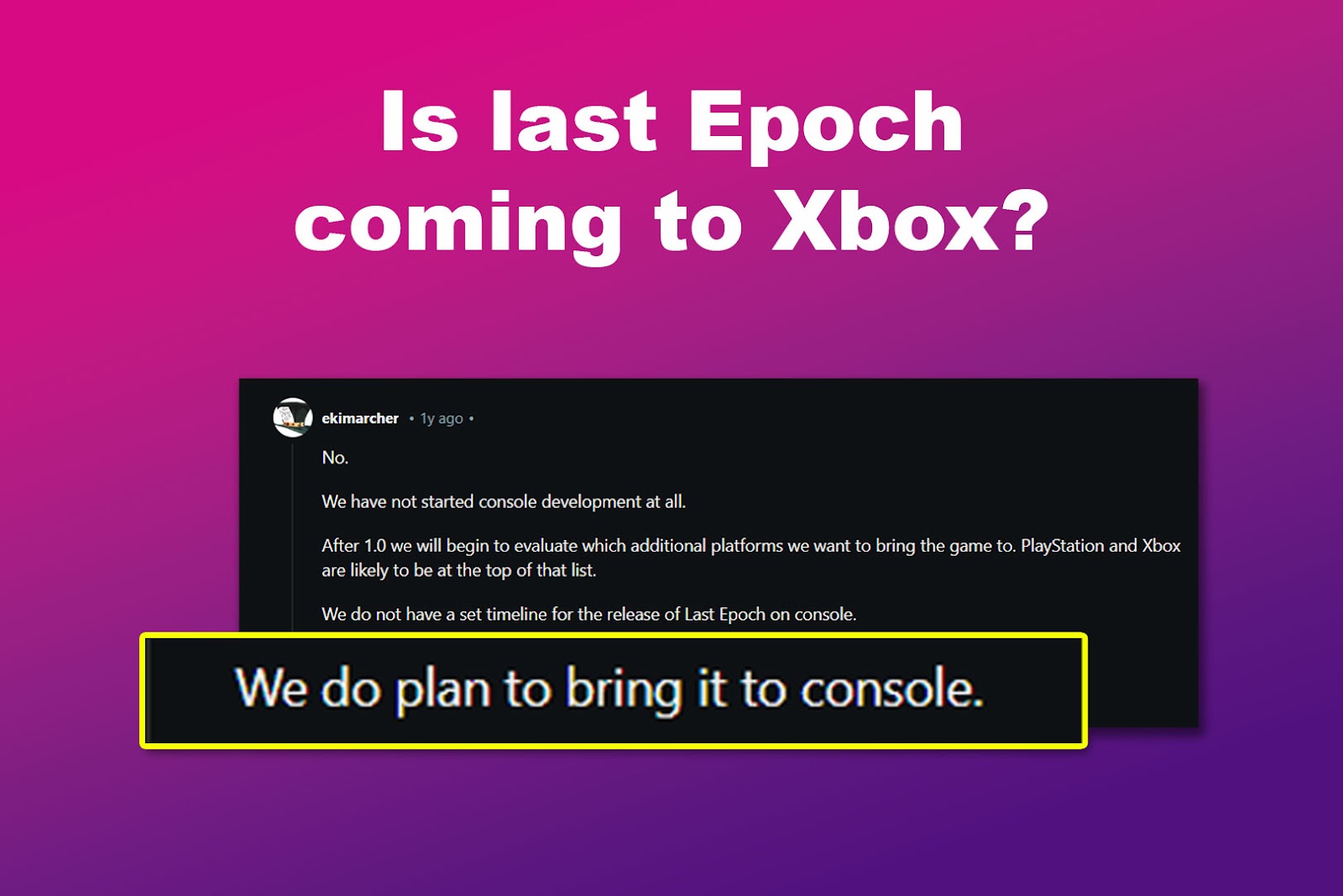 Last Epoch Release Date