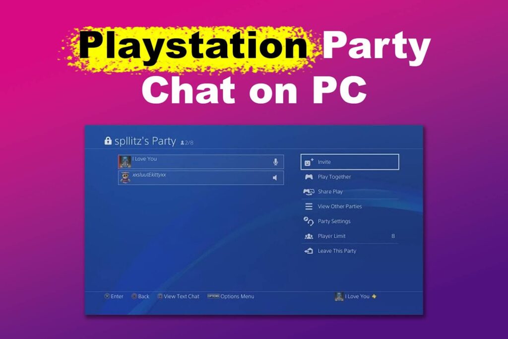 PlayStation Party Chat PC