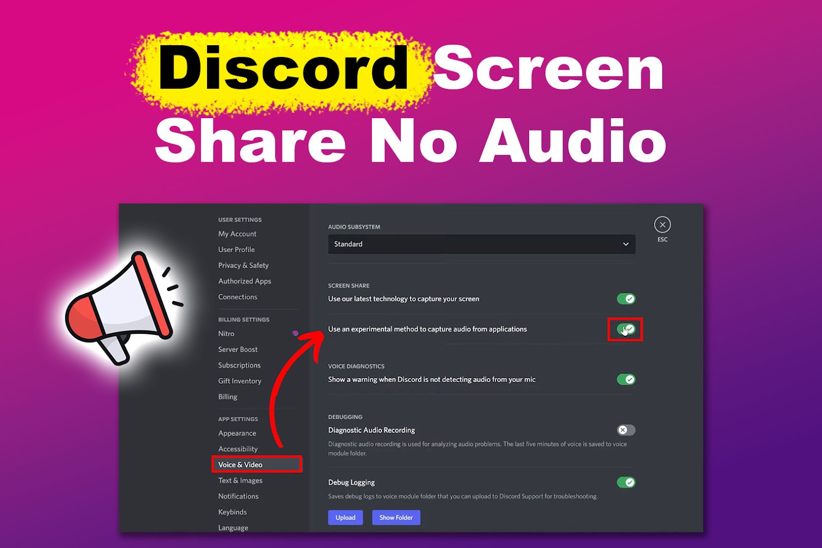 Discord Screen Share No Audio