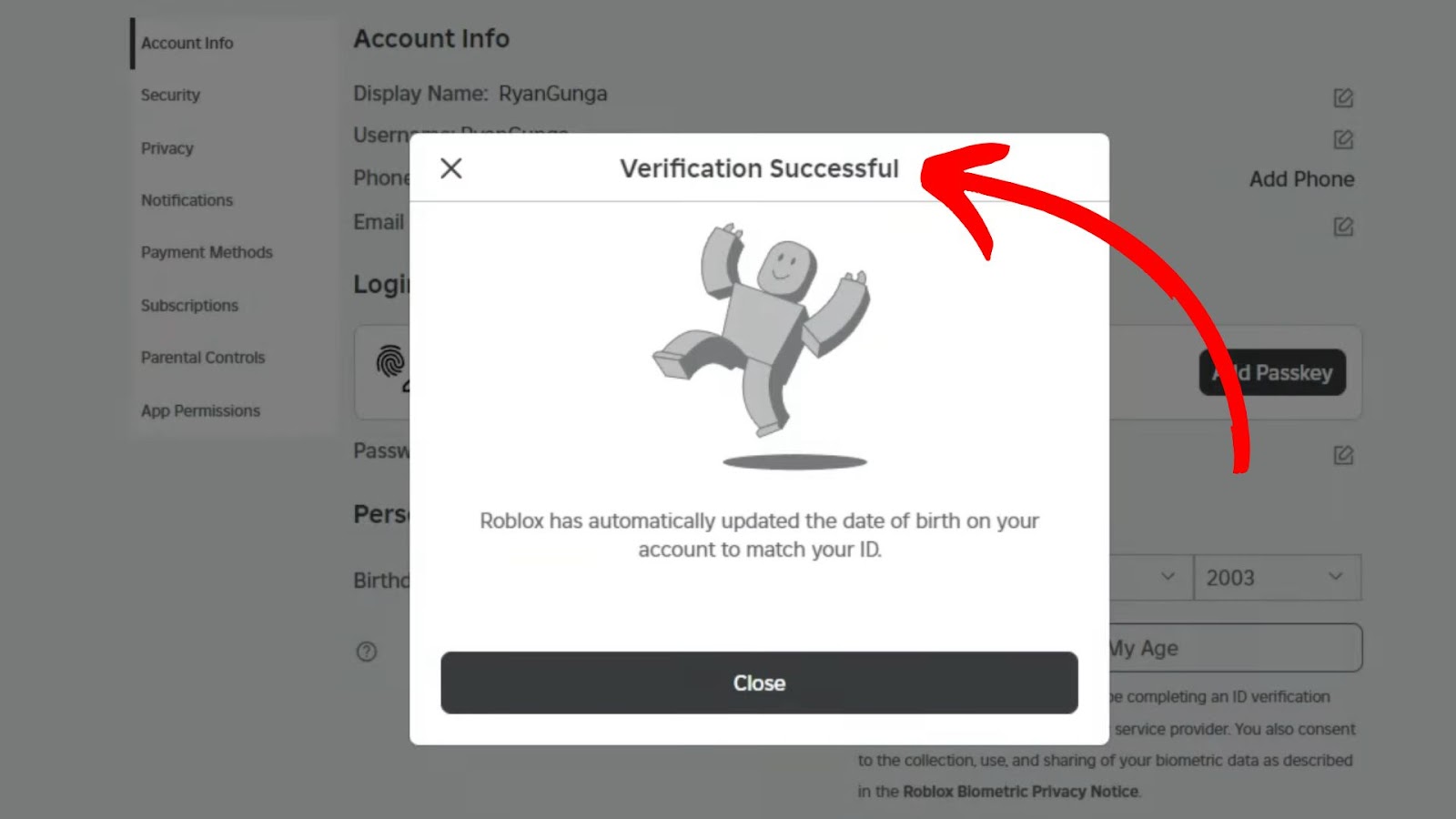 How to Verify Age on Roblox