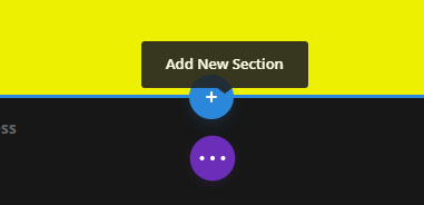 Divi Add New Section Button