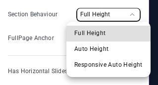 Section Behaviour