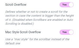 Scroll Overflow Options