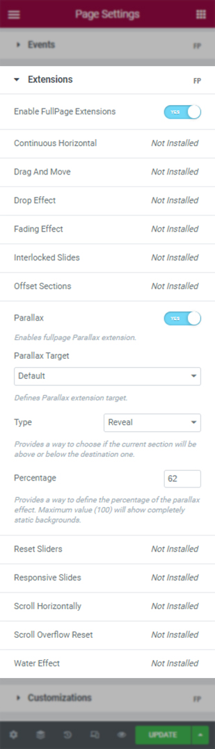 Extension Options