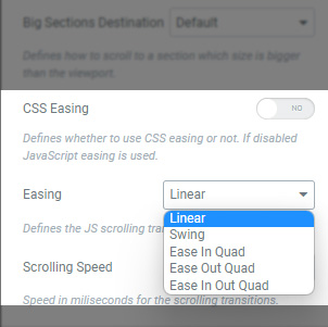 JavaScript Easing Options