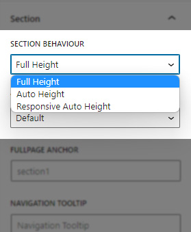 Section Behaviour