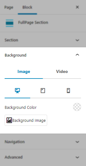 Section Background Options