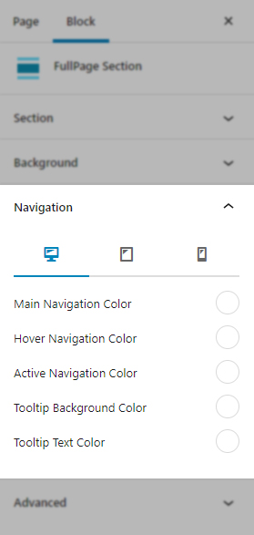 Section Background Options