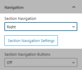 FullPage for Gutenberg Section Navigation Options