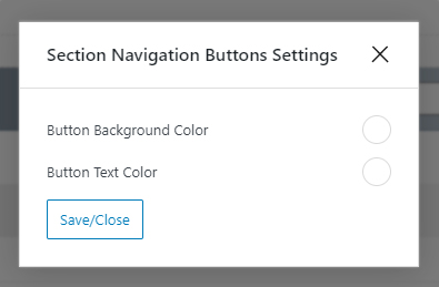 FullPage for Gutenberg Section Navigation Buttons Options