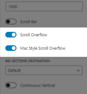 Scroll Overflow Options